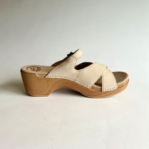 Dansko Beige Leather Adjustable Strap Clog Sandals size EUR 41, US 10.5 - Picture 5 of 14